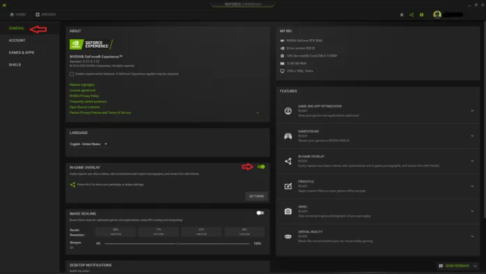 Disable In-game Overlays on GeForce